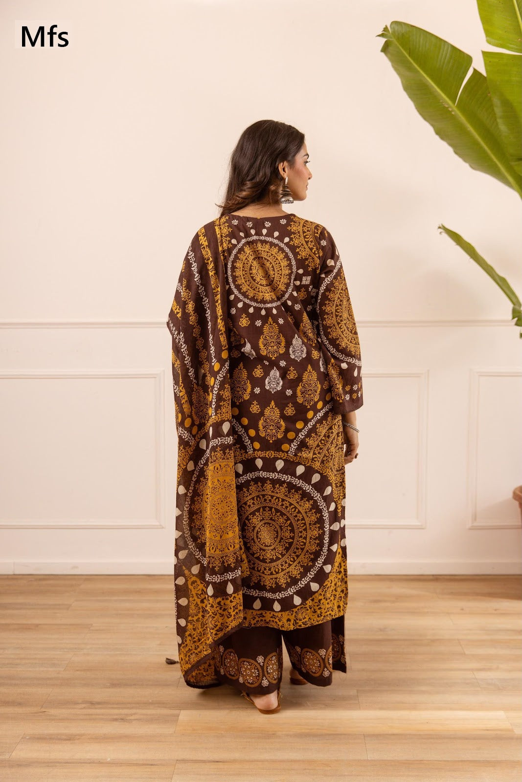 Karachi Style 040926 Mfs Cotton Readymade Plazzo Style Suits Wholesaler