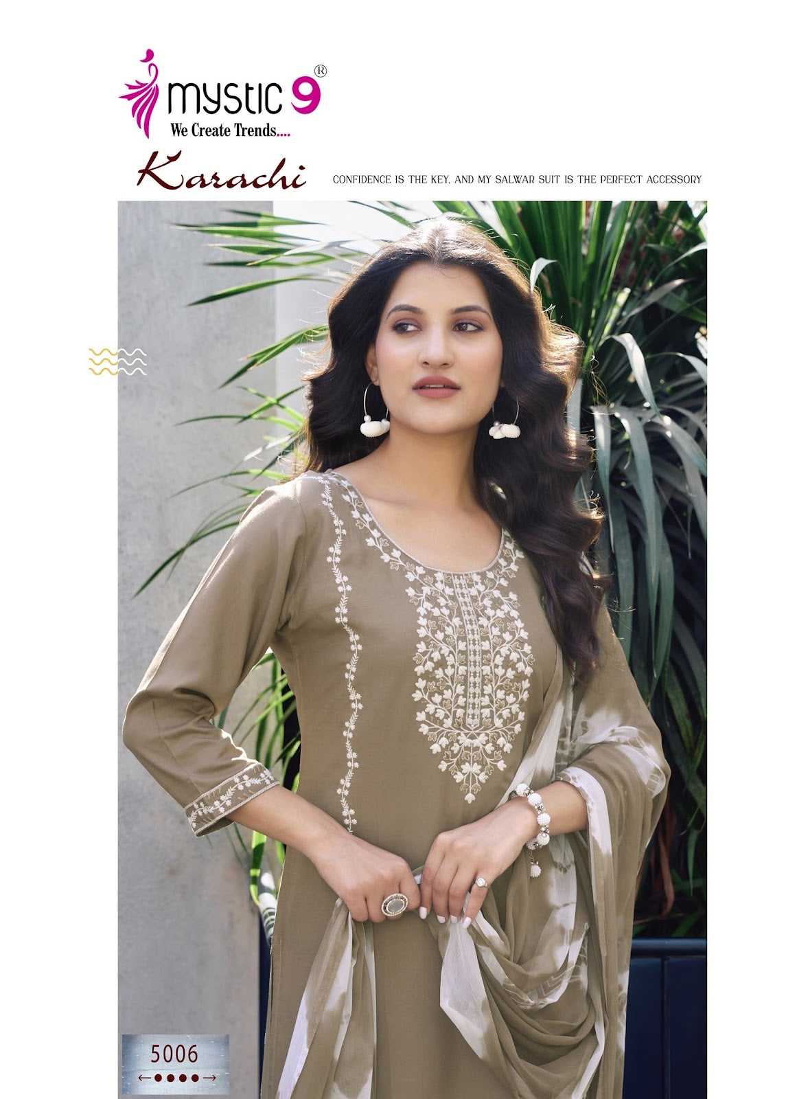 Karachi Vol 5 Mystic 9 Heavy Rayon Readymade Suits Exporter Ahmedabad