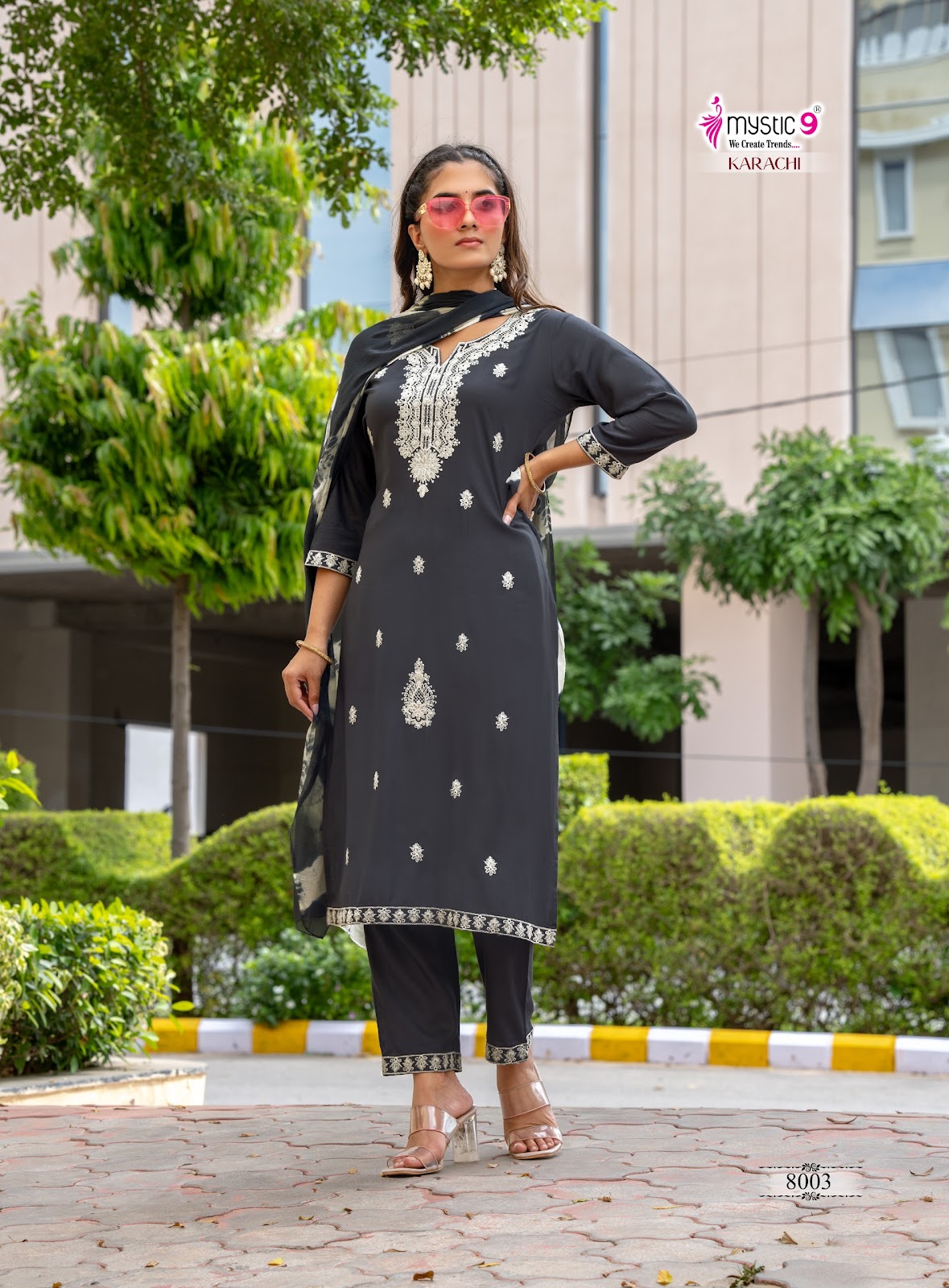 Karachi Vol 8 Mystic 9 Rayon Readymade Pant Style Suits Exporter Gujarat