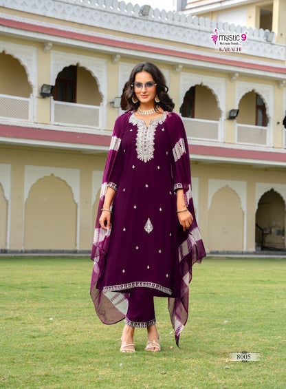 Karachi Vol 8 Mystic 9 Rayon Readymade Pant Style Suits Exporter Gujarat