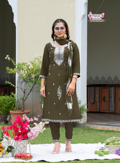 Karachi Vol 8 Mystic 9 Rayon Readymade Pant Style Suits Exporter Gujarat