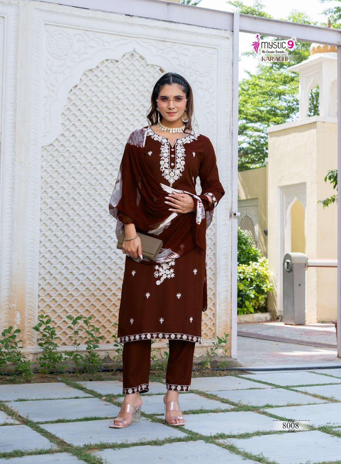 Karachi Vol 8 Mystic 9 Rayon Readymade Pant Style Suits Exporter Gujarat