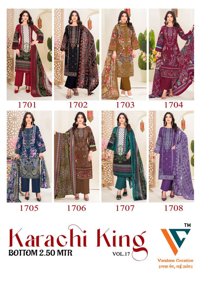 Karachi? King Vol-17 Vandana Creation Cotton Pant Style Suits Manufacturer