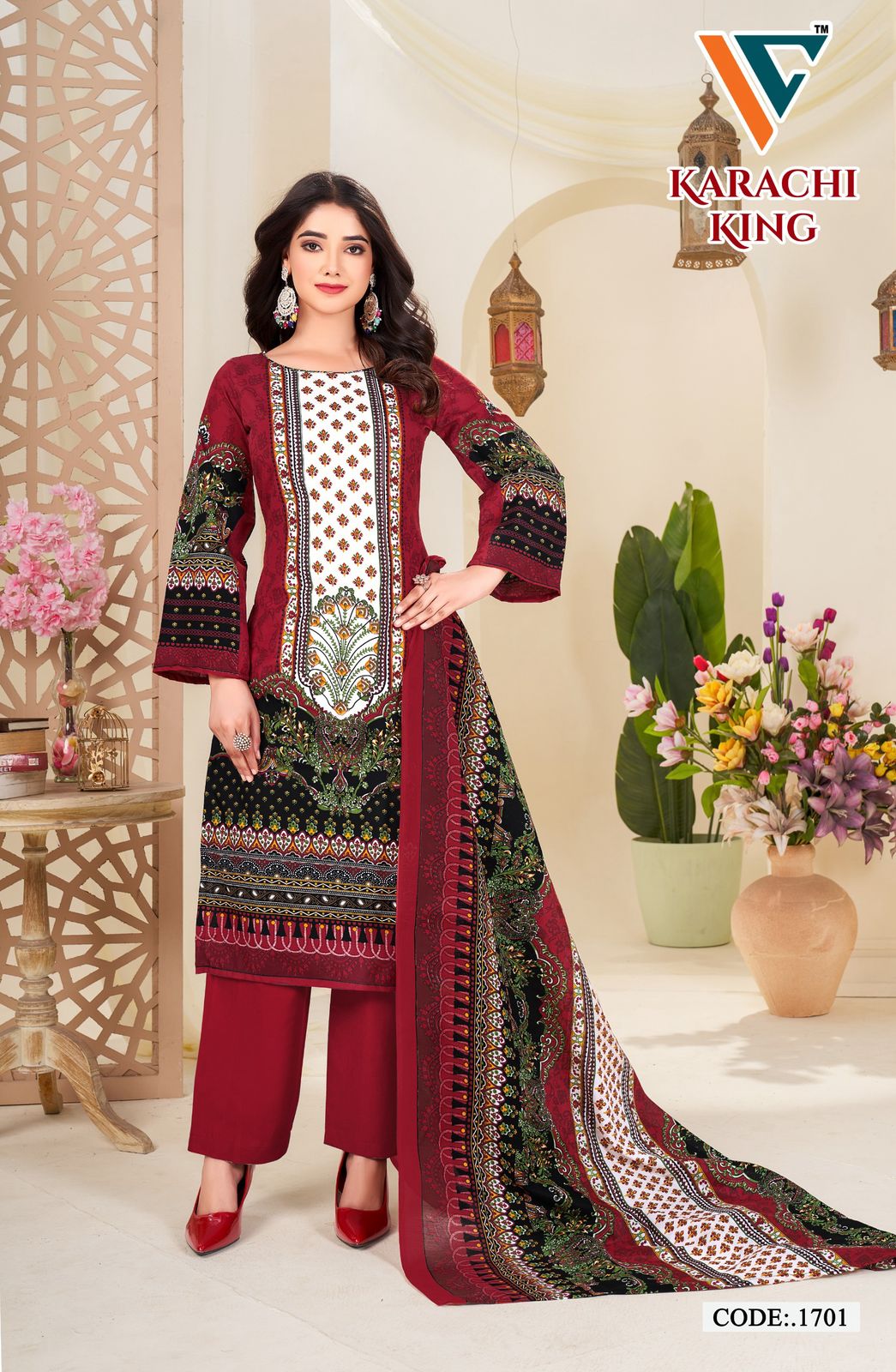 Karachi? King Vol-17 Vandana Creation Cotton Pant Style Suits Manufacturer