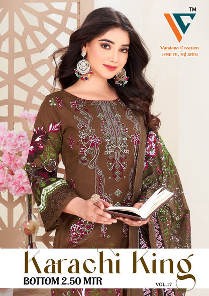 Karachi? King Vol-17 Vandana Creation Cotton Pant Style Suits Manufacturer