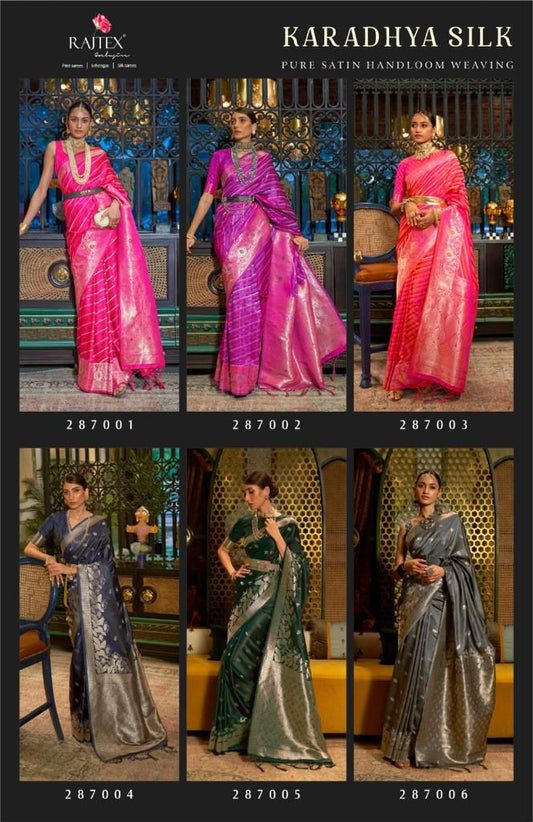 Karadhya Silk Rajtex Handloom Weaving Sarees Wholesale Rate