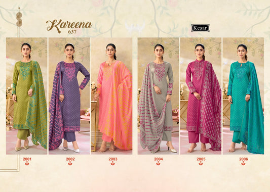 Kareena 637 Kesar Jam Satin Karachi Salwar Suits Wholesaler Gujarat