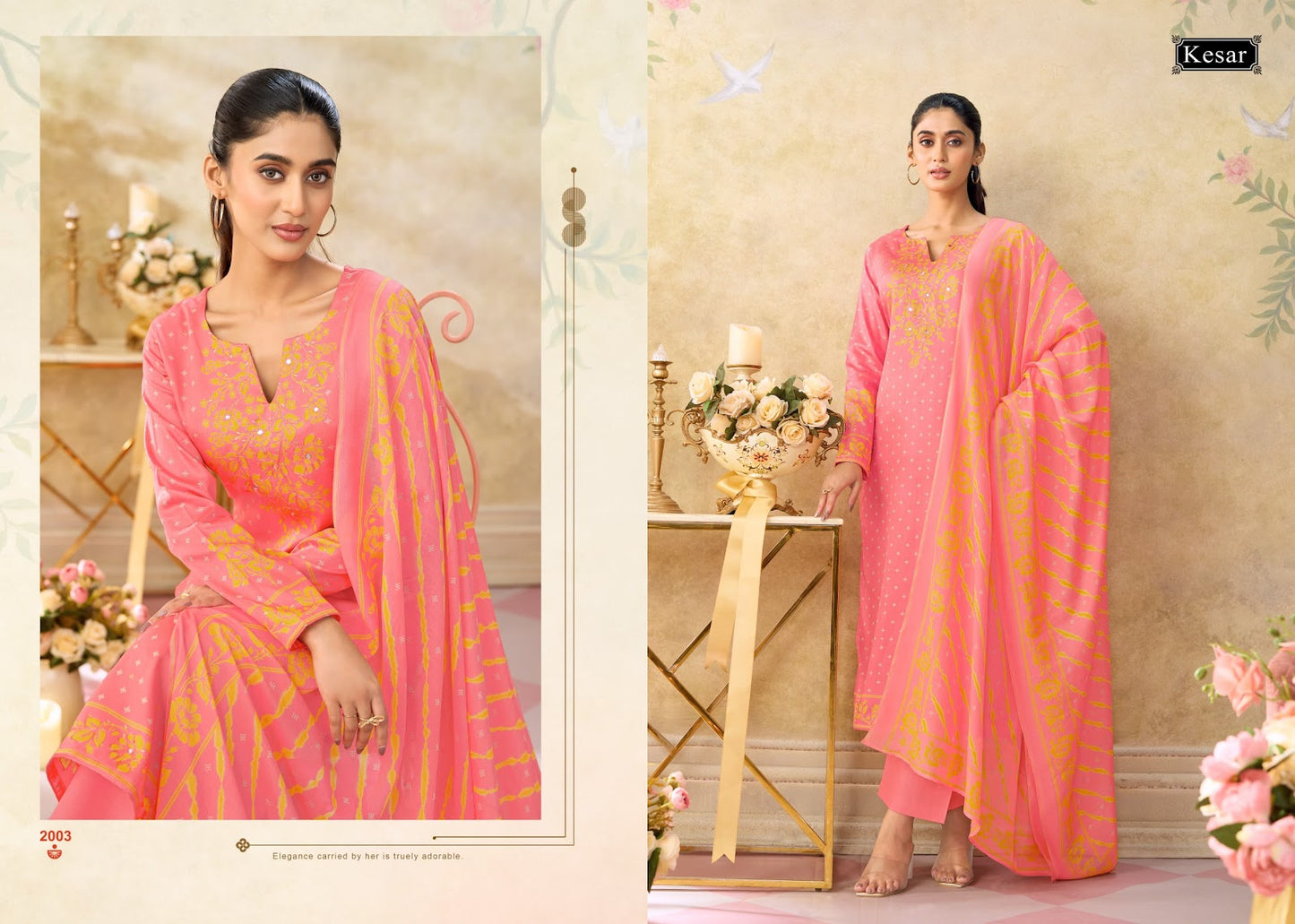 Kareena 637 Kesar Jam Satin Karachi Salwar Suits Wholesaler Gujarat