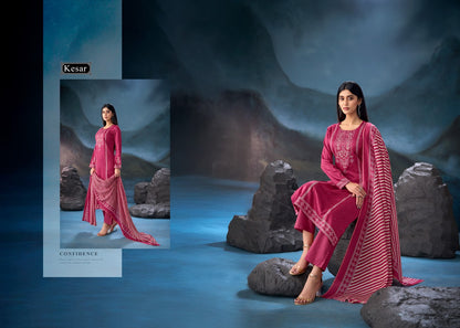 Kareena 638 Kesar Jam Satin Karachi Salwar Suits Exporter Gujarat