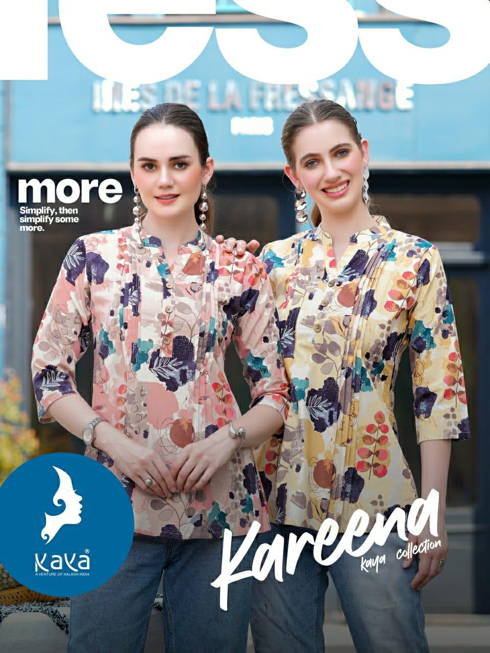 Kareena Kaya Cotton Short Kurtis Supplier