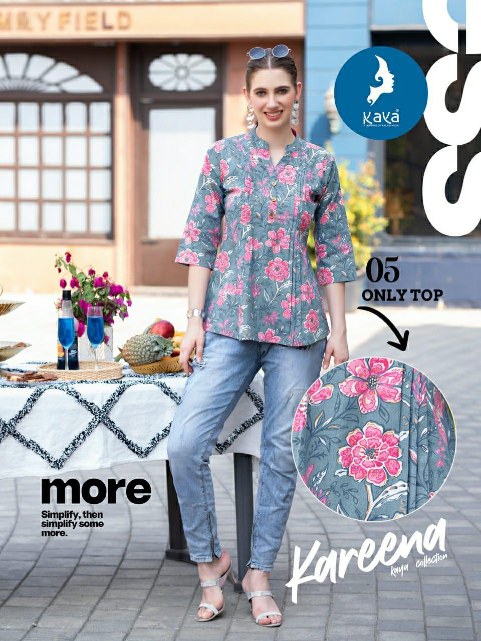 Kareena Kaya Cotton Short Kurtis Supplier