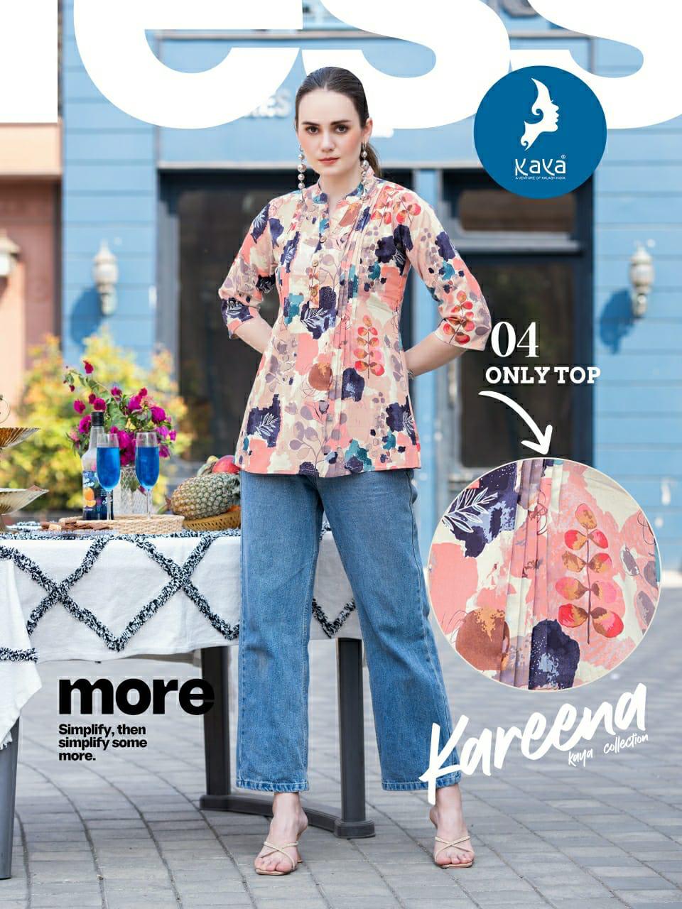 Kareena Kaya Cotton Short Kurtis Supplier