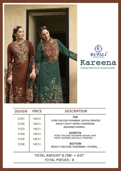 Kareena Rupali Pashmina Suits Exporter Ahmedabad