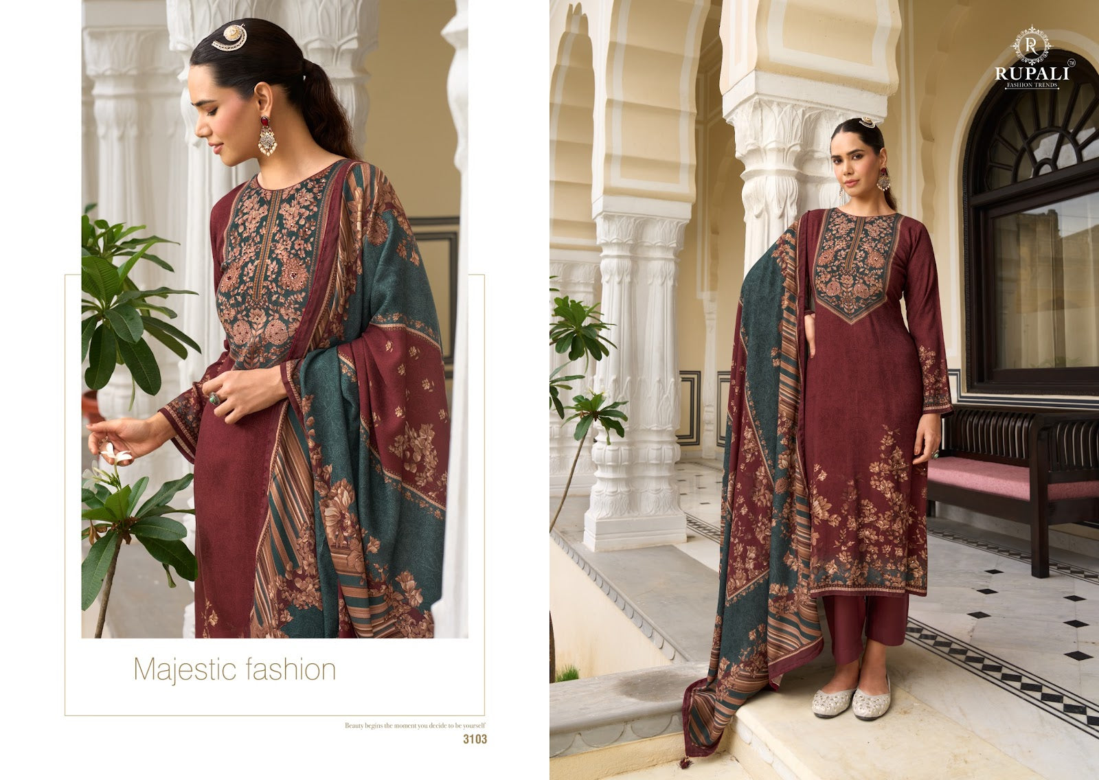 Kareena Rupali Pashmina Suits Exporter Ahmedabad