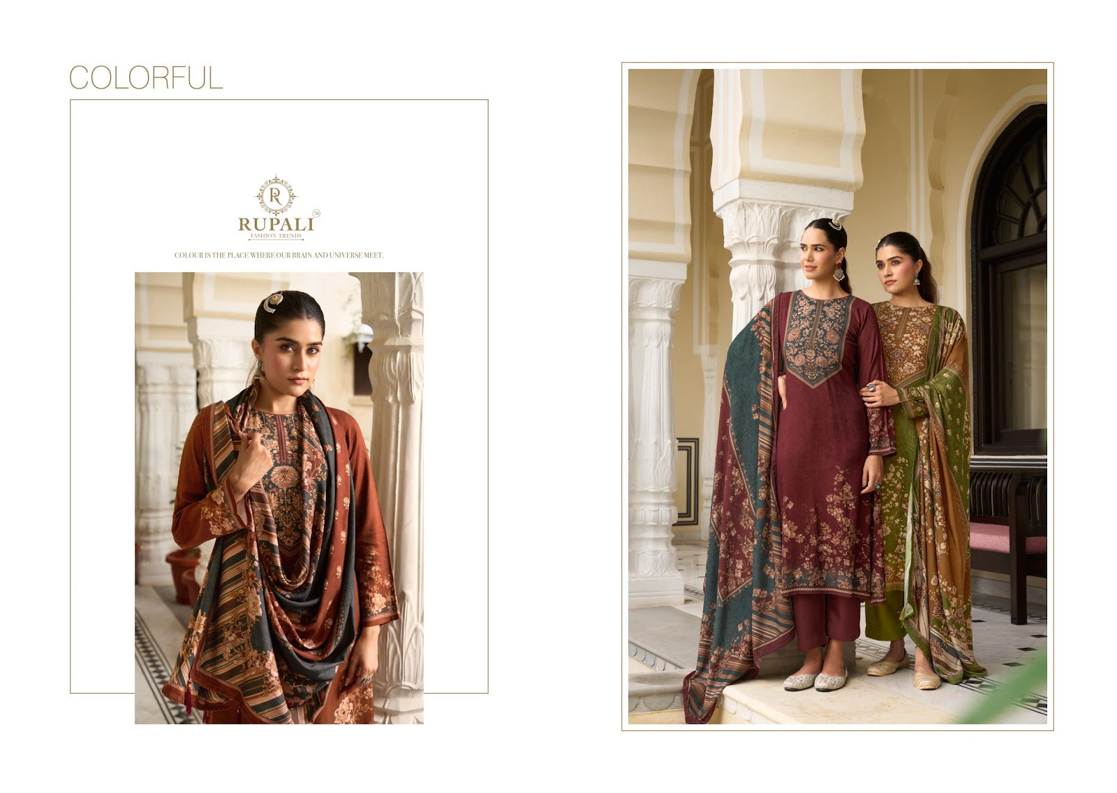 Kareena Rupali Pashmina Suits Exporter Ahmedabad