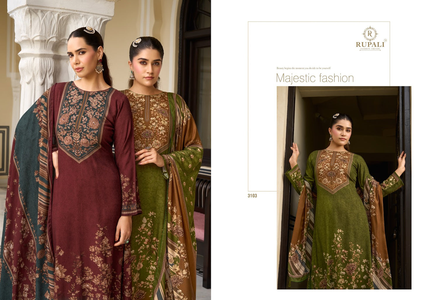 Kareena Rupali Pashmina Suits Exporter Ahmedabad