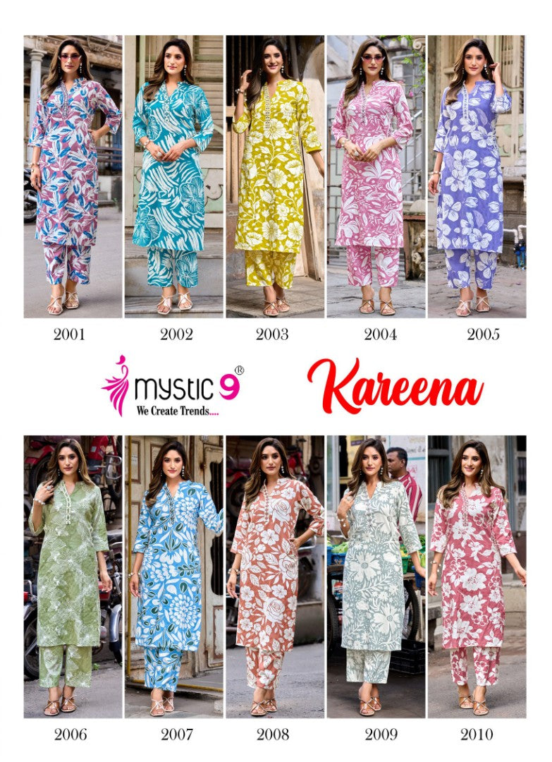 Kareena Vol 2 Mystic 9 Rayon Co Ord Set Manufacturer Ahmedabad
