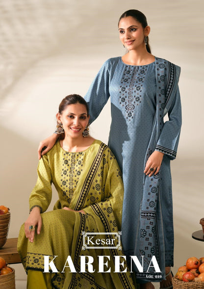 Kareena Vol 619 Kesar Jam Satin Karachi Salwar Suits Wholesale