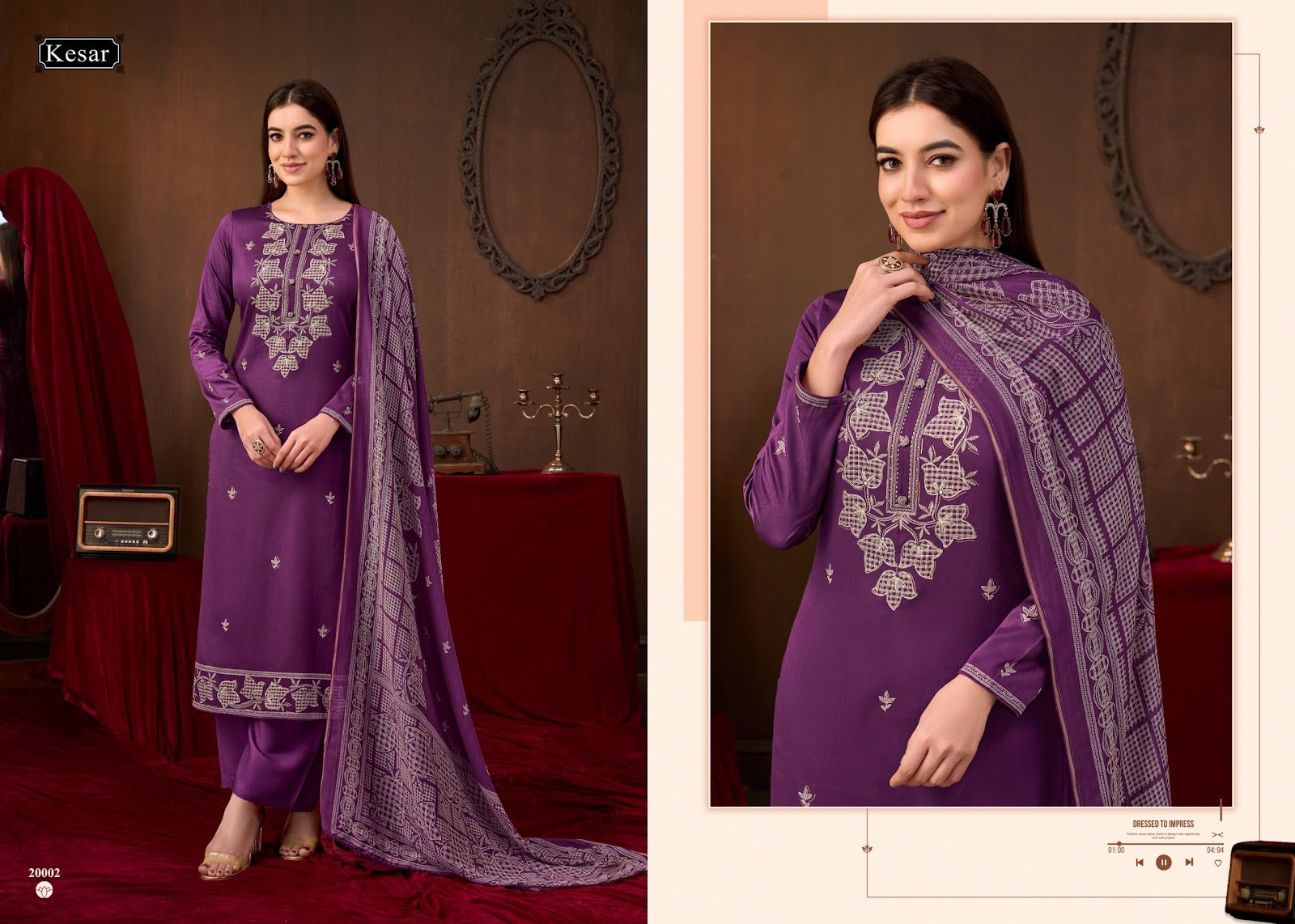 Kareena Vol 635 Kesar Jam Satin Karachi Salwar Suits Wholesaler Ahmedabad