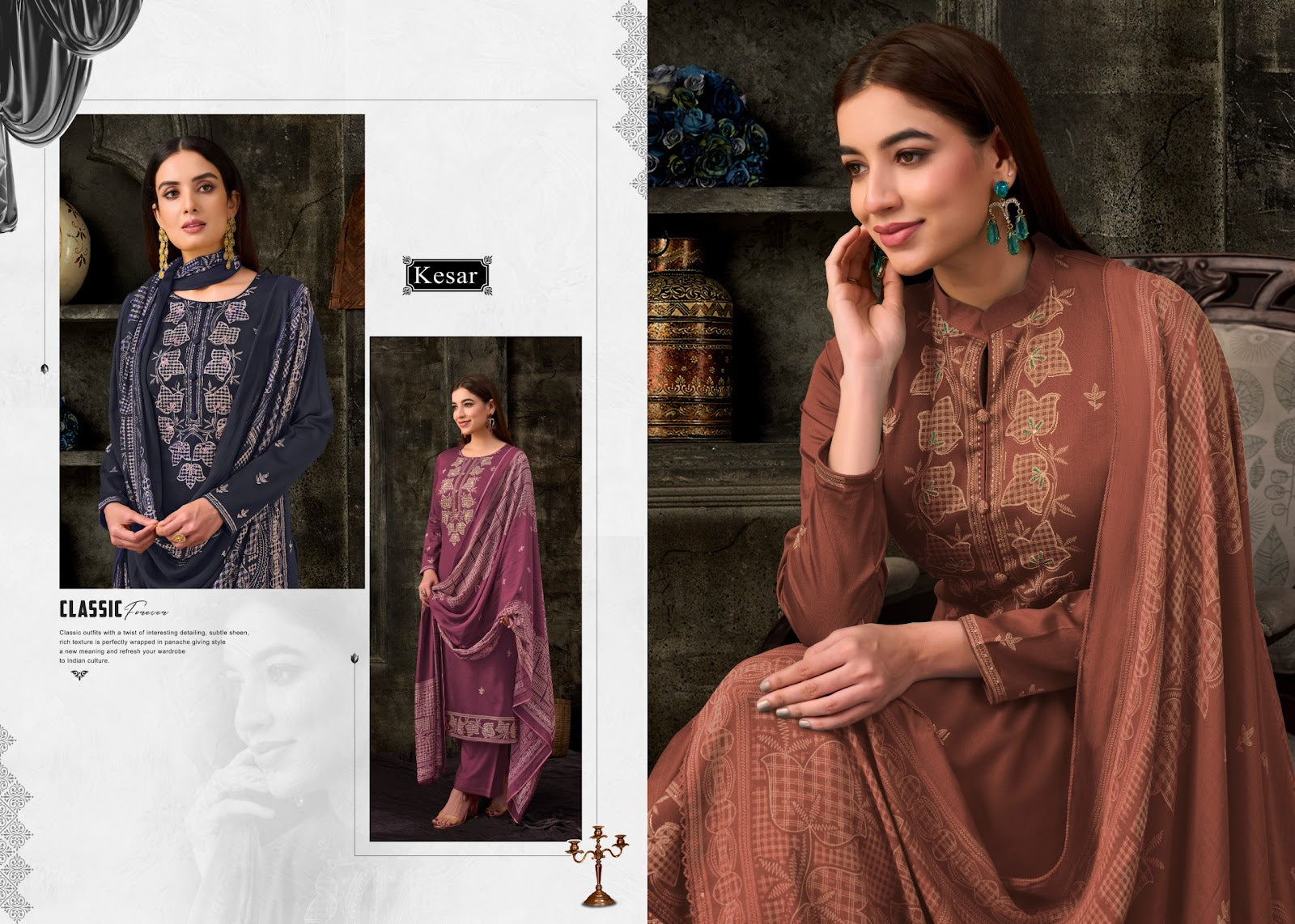 Kareena Vol 636 Kesar Jam Satin Karachi Salwar Suits Exporter