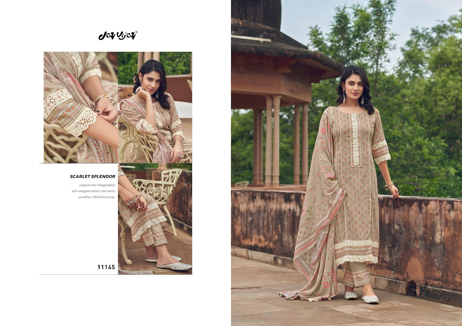 Karigari Tales Jay Vijay Mal Cotton Pant Style Suits Wholesaler India