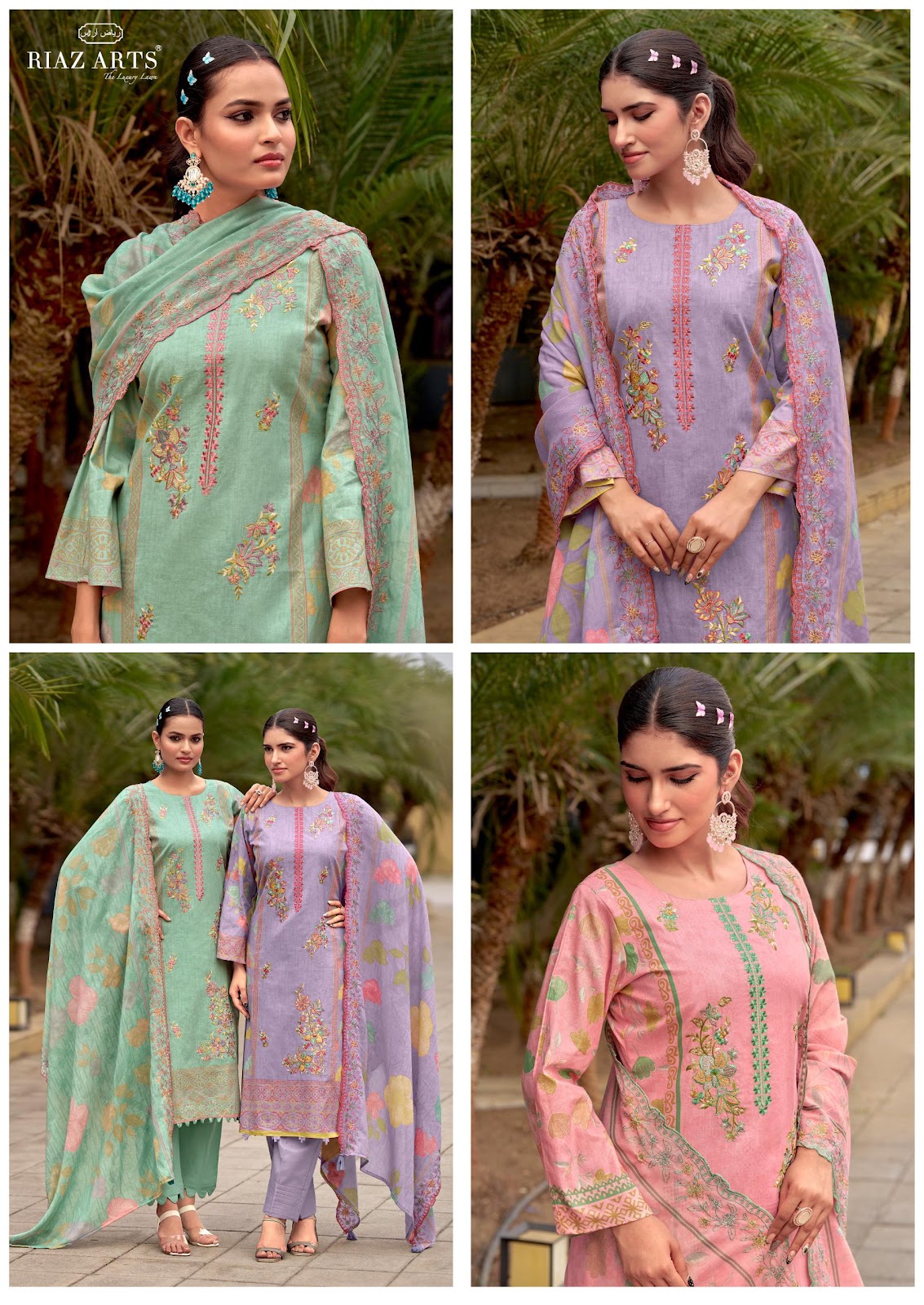 Karigiri E Saeed Riaz Art Cotton Cambric Karachi Salwar Suits Manufacturer India