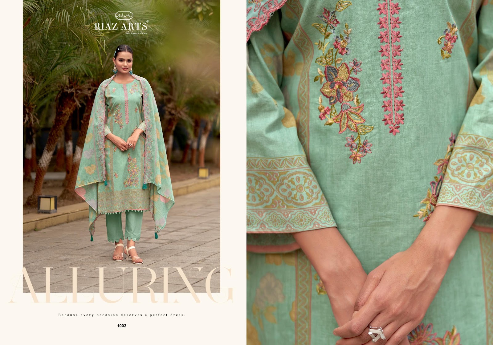 Karigiri E Saeed Riaz Art Cotton Cambric Karachi Salwar Suits Manufacturer India