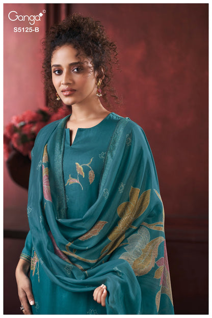 Karina S5125 Ganga Cotton Satin Plazzo Style Suits Wholesaler Ahmedabad