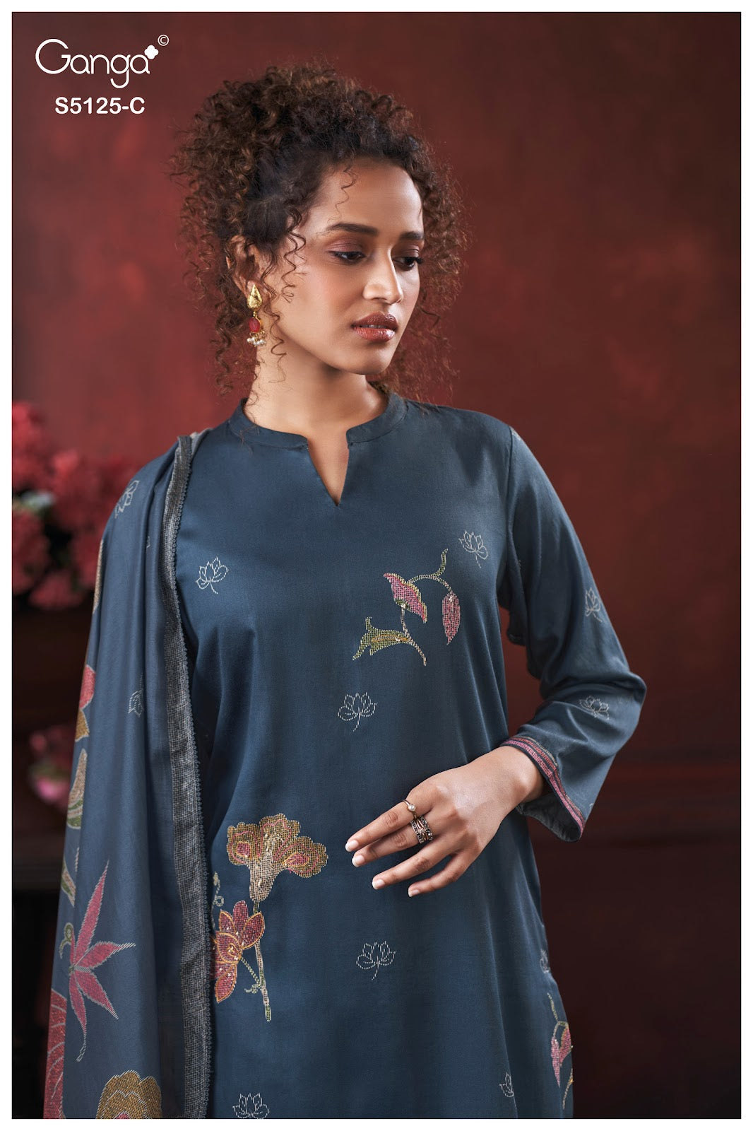 Karina S5125 Ganga Cotton Satin Plazzo Style Suits Wholesaler Ahmedabad