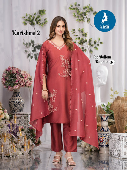 Karishma 2 Kaya Silk Readymade Pant Style Suits Exporter