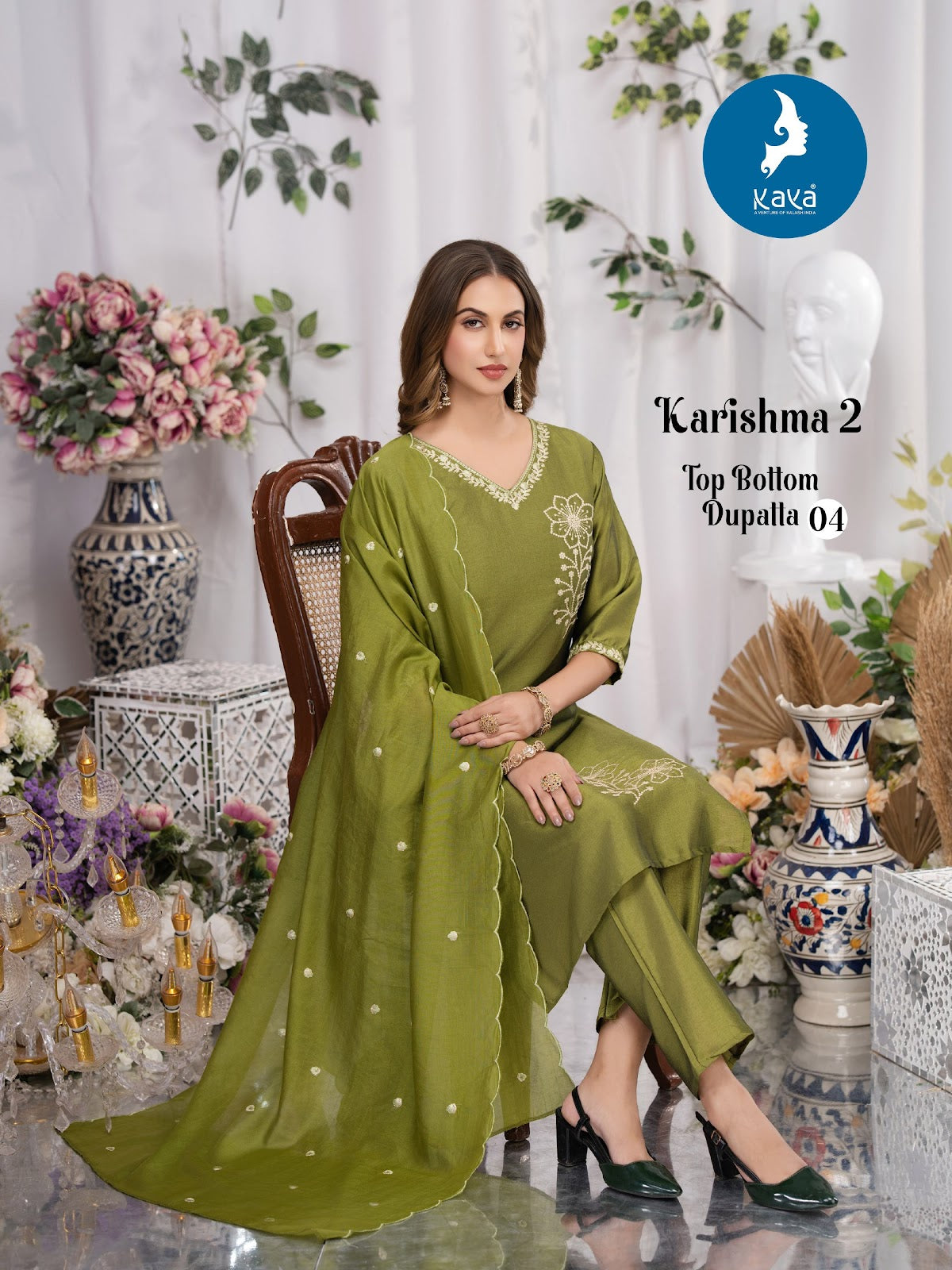 Karishma 2 Kaya Silk Readymade Pant Style Suits Exporter
