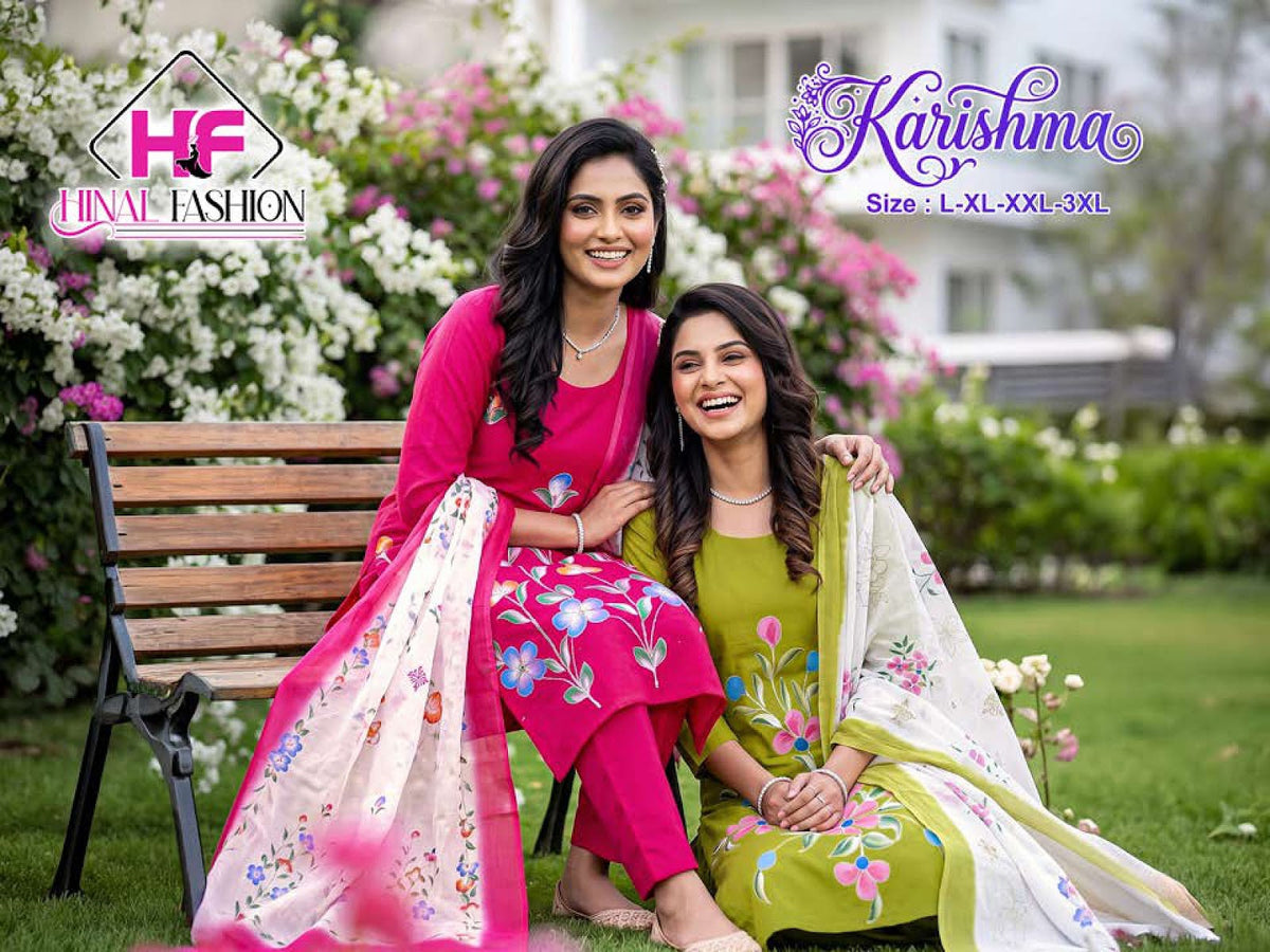 Karishma Hinal Fashion Chanderi Readymade Pant Style Suits Manufacturer India