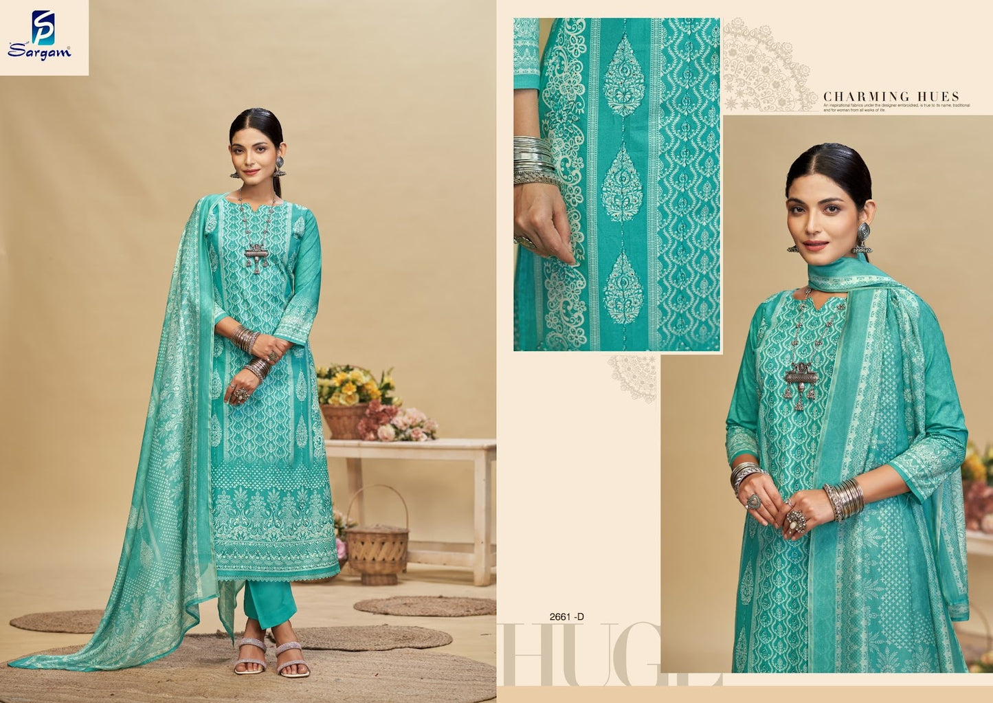 Karishma Pro Sargam Prints Cambric Pant Style Suits Supplier
