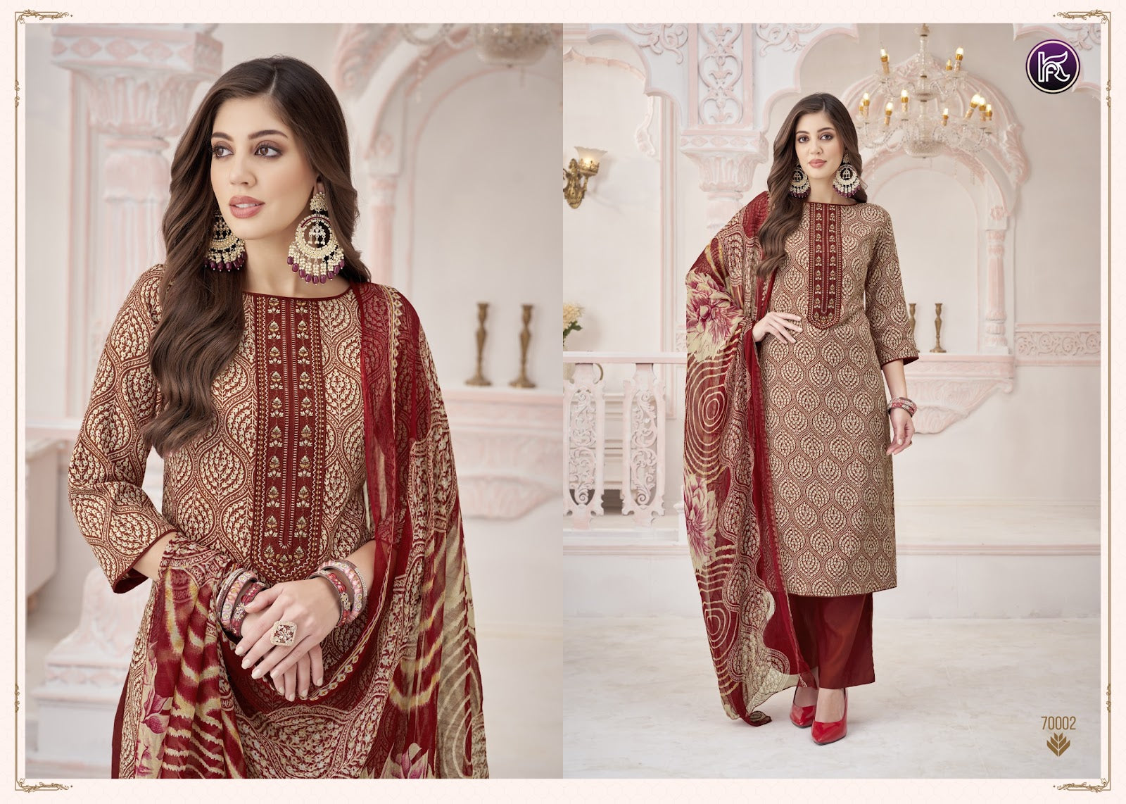 Karishma Vol 14 Kala Fashion Jaam Print Plazzo Style Suits Supplier Gujarat