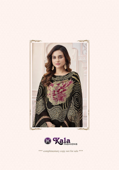 Karishma Vol 14 Kala Fashion Jaam Print Plazzo Style Suits Supplier Gujarat