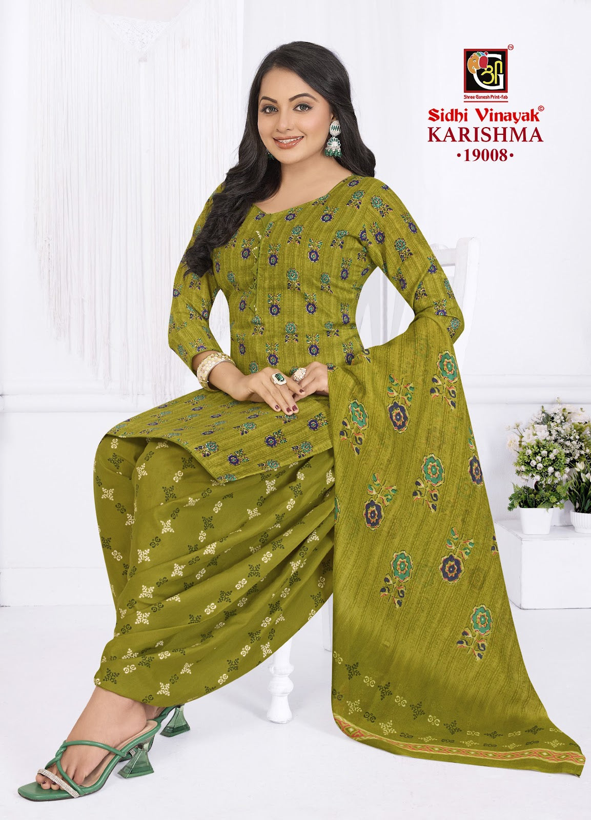 Karishma Vol 19 Patiyala Sidhi Vinayak Cotton Dress Material Exporter Gujarat