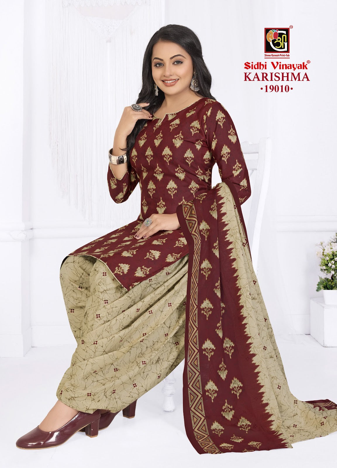 Karishma Vol 19 Patiyala Sidhi Vinayak Cotton Dress Material Exporter Gujarat
