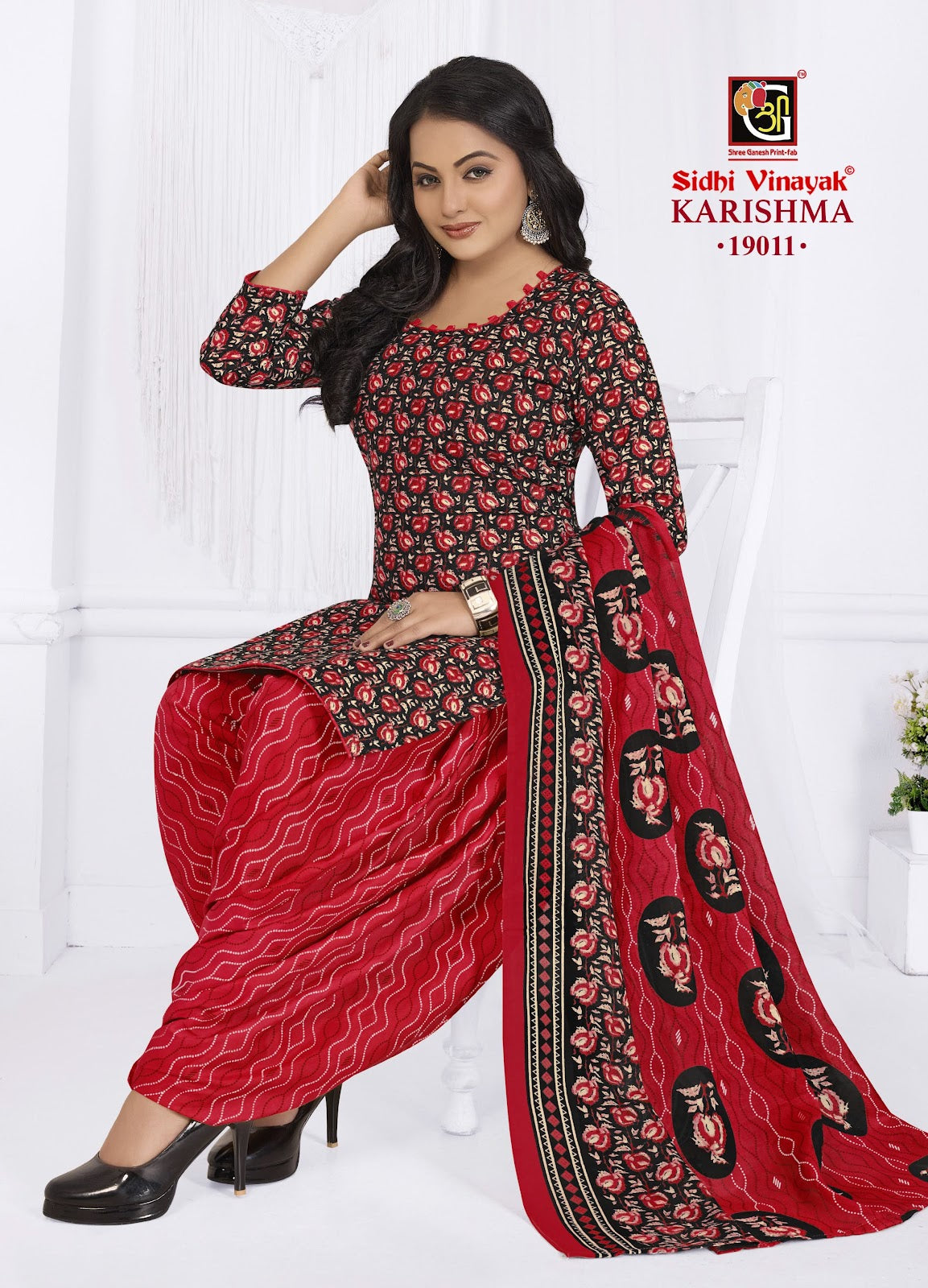 Karishma Vol 19 Patiyala Sidhi Vinayak Cotton Dress Material Exporter Gujarat
