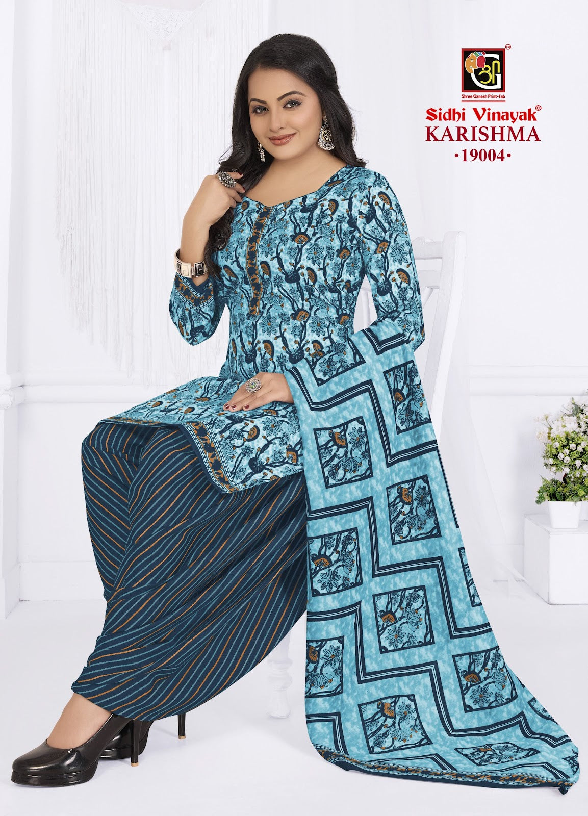 Karishma Vol 19 Patiyala Sidhi Vinayak Cotton Dress Material Exporter Gujarat