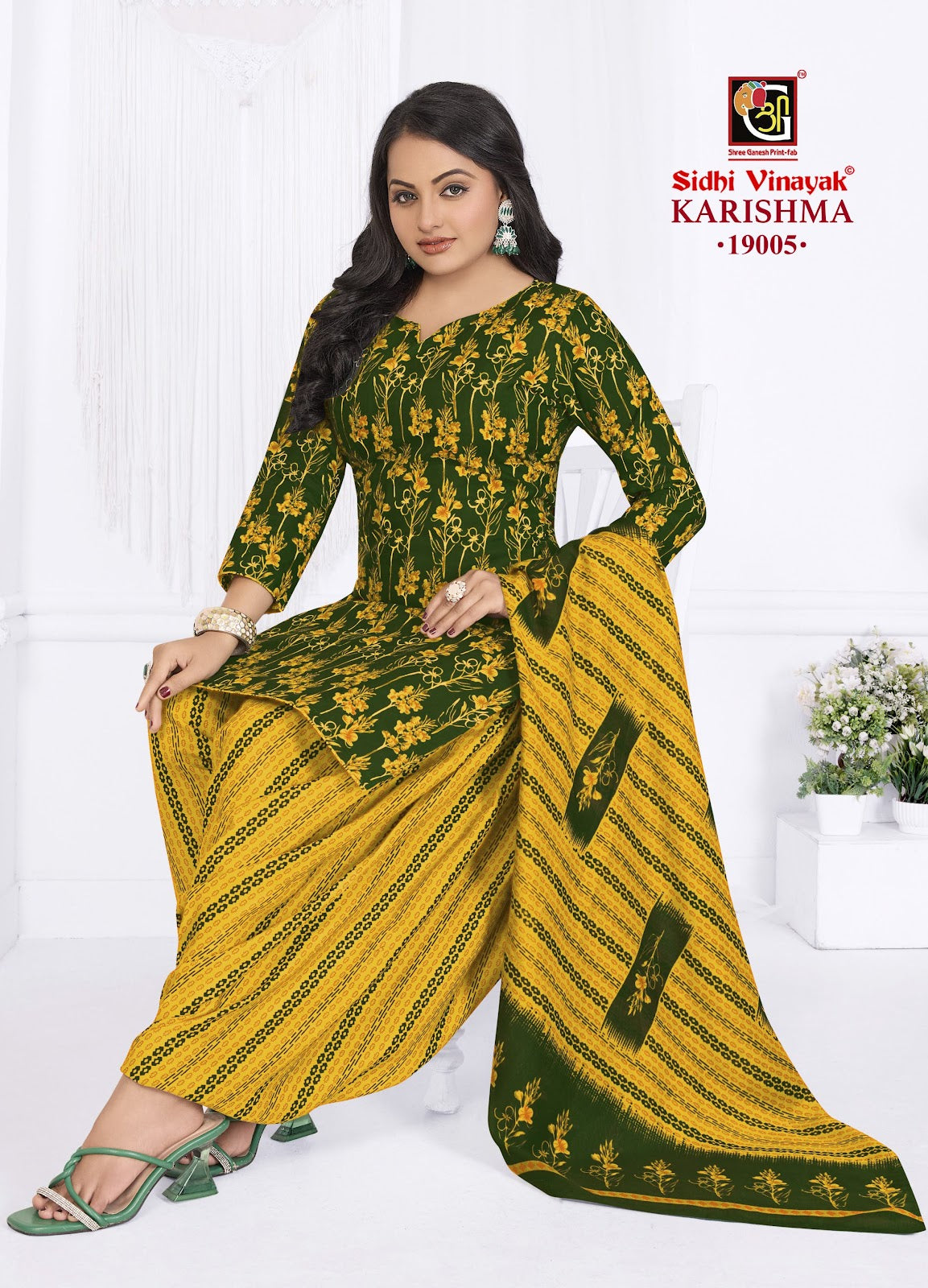 Karishma Vol 19 Patiyala Sidhi Vinayak Cotton Dress Material Exporter Gujarat
