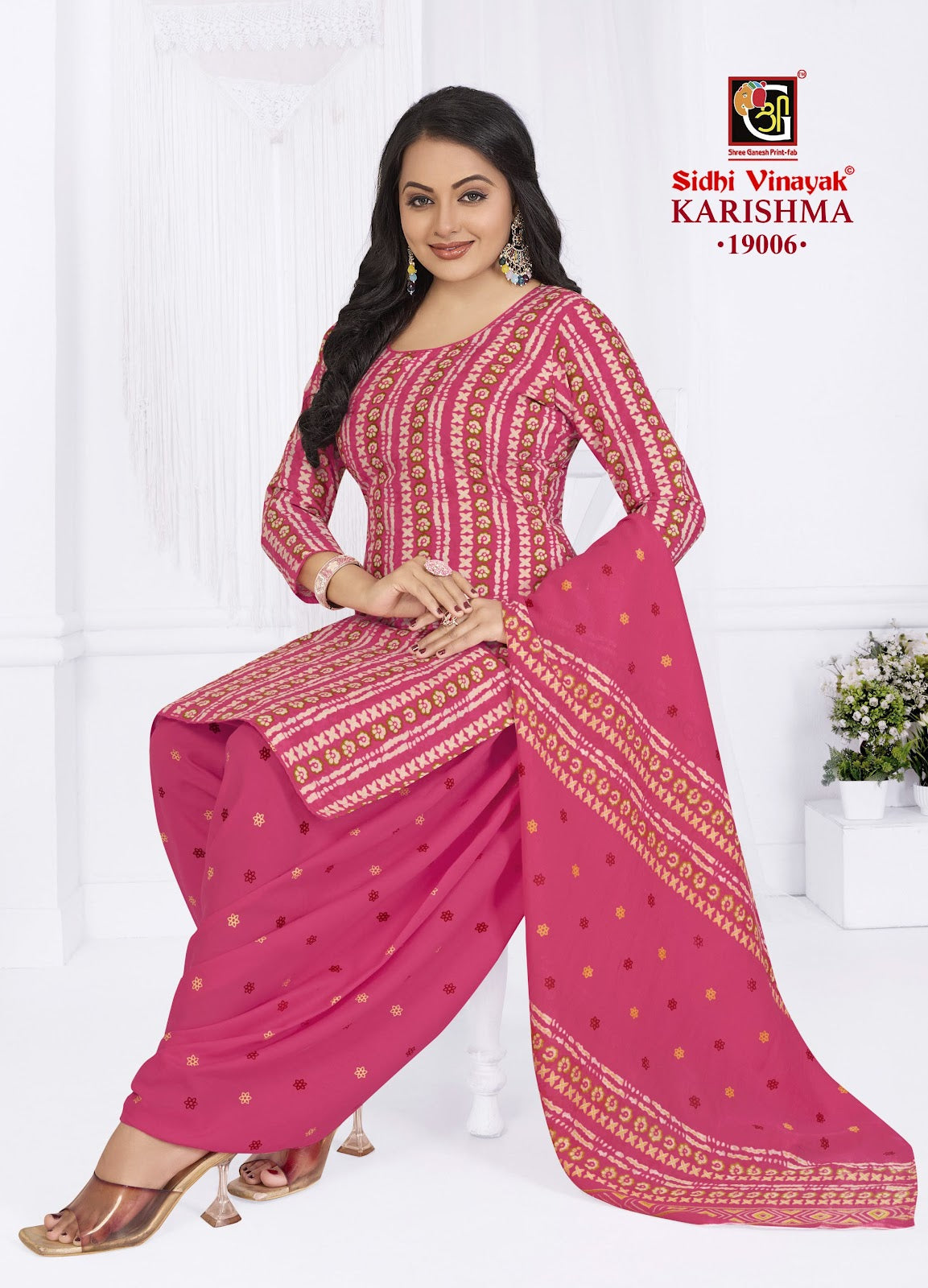 Karishma Vol 19 Patiyala Sidhi Vinayak Cotton Dress Material Exporter Gujarat