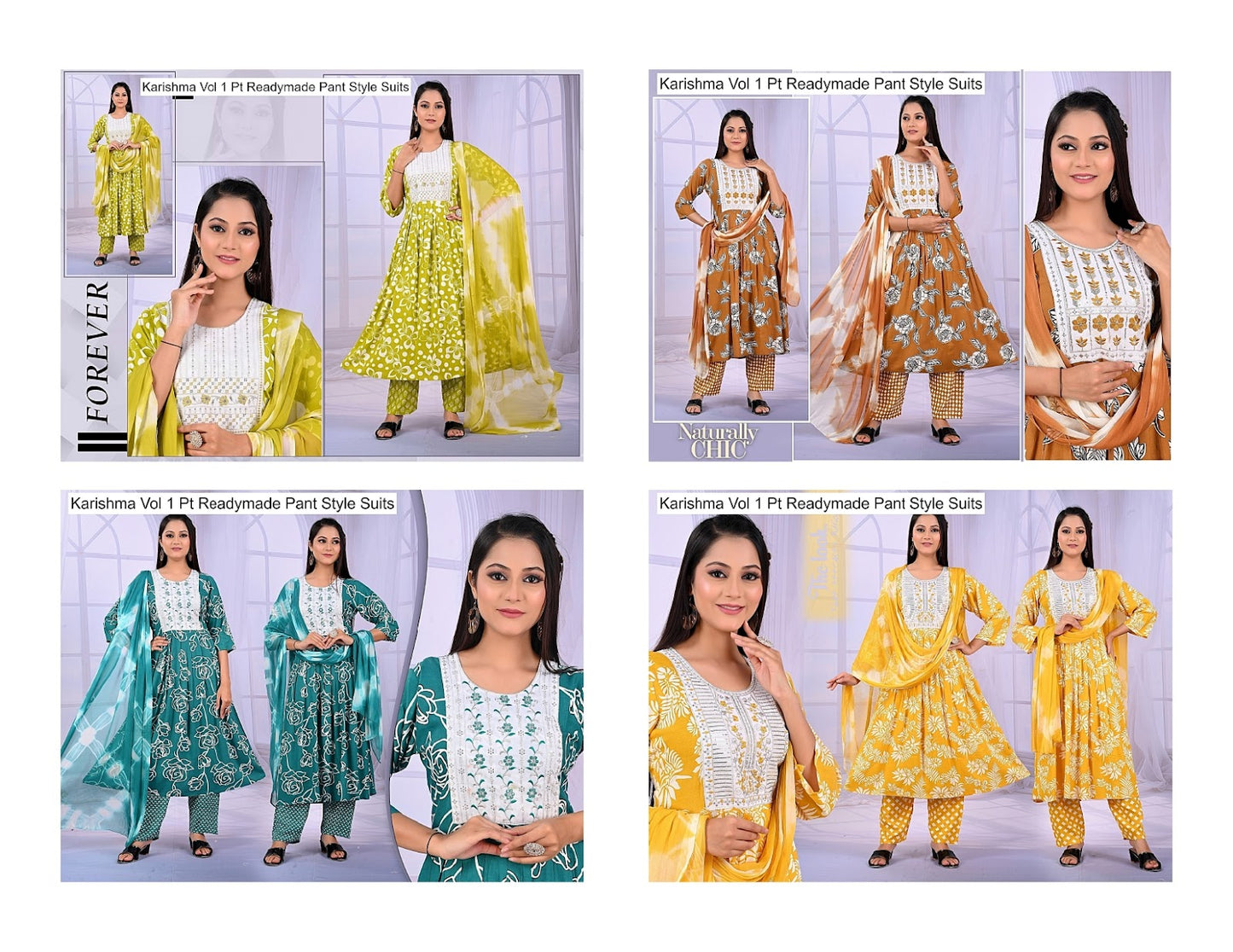 Karishma Vol 1 Pt Rayon 14Kg Readymade Pant Style Suits Supplier Gujarat