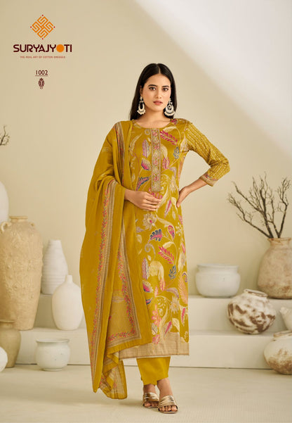 Karishma Vol 1 Suryajyoti Jaam Satin Pant Style Suits Wholesaler India