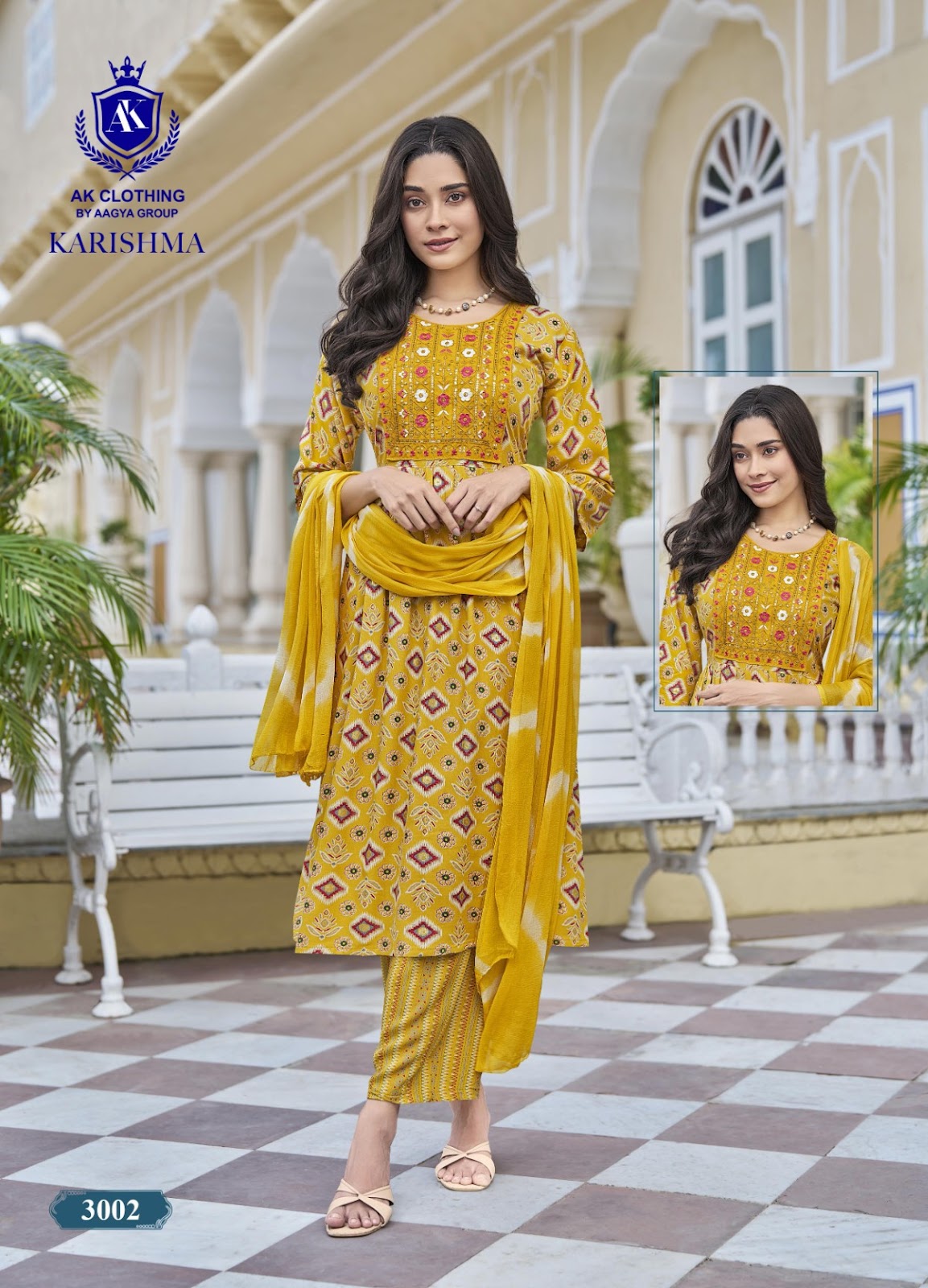 Karishma Vol 3 Ak Clothing Rayon Readymade Pant Style Suits Wholesaler Ahmedabad