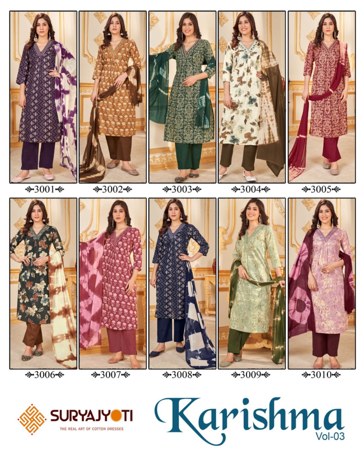 Karishma Vol 3 Suryajyoti Cotton Readymade Pant Style Suits Wholesale