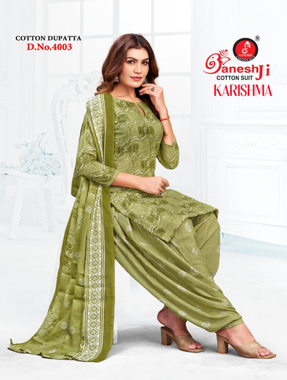 Karishma Vol 4 Patiyala Ganeshji Cotton Dress Material Wholesale