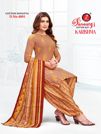 Karishma Vol 4 Patiyala Ganeshji Cotton Dress Material Wholesale