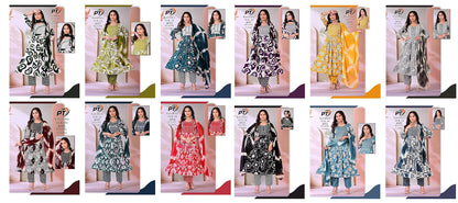 Karishma Vol 4 Pt Rayon 14Kg Readymade Anarkali Suits Exporter Gujarat