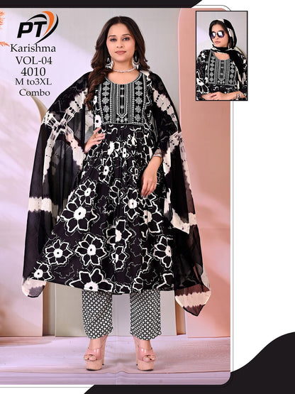 Karishma Vol 4 Pt Rayon 14Kg Readymade Anarkali Suits Exporter Gujarat