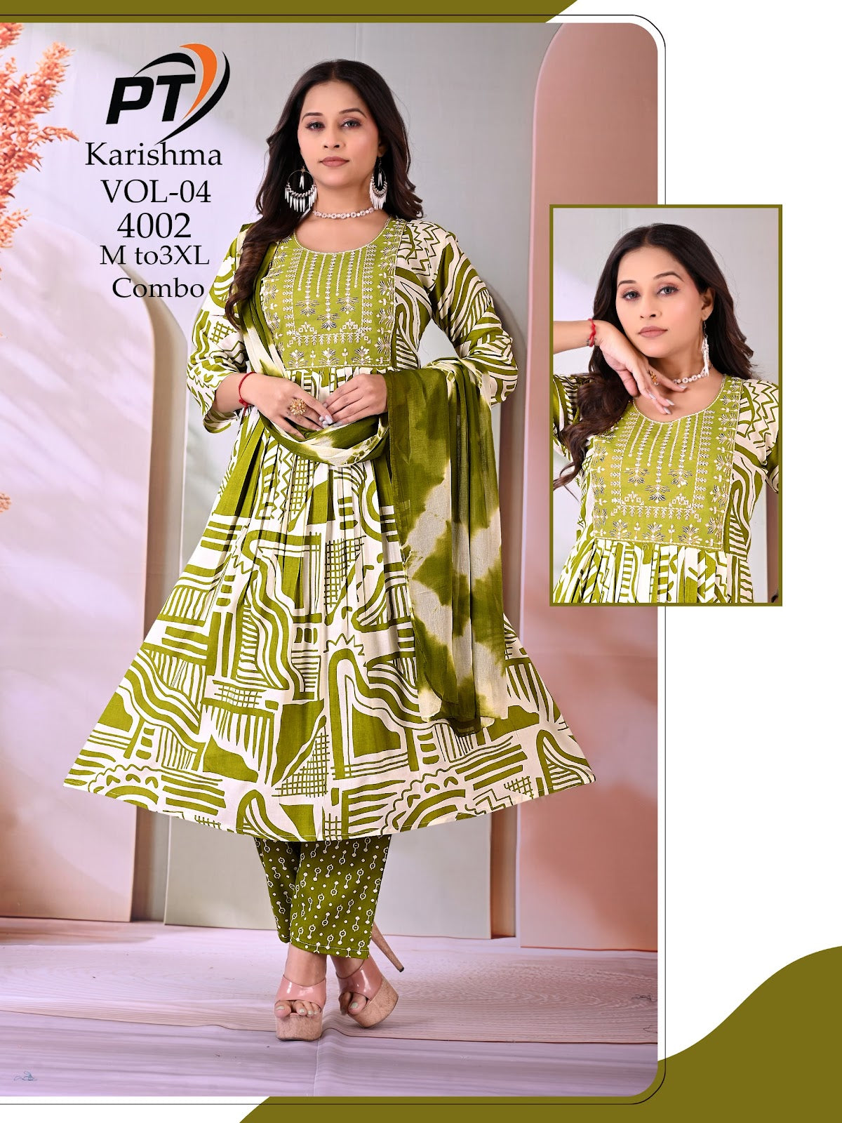 Karishma Vol 4 Pt Rayon 14Kg Readymade Anarkali Suits Exporter Gujarat